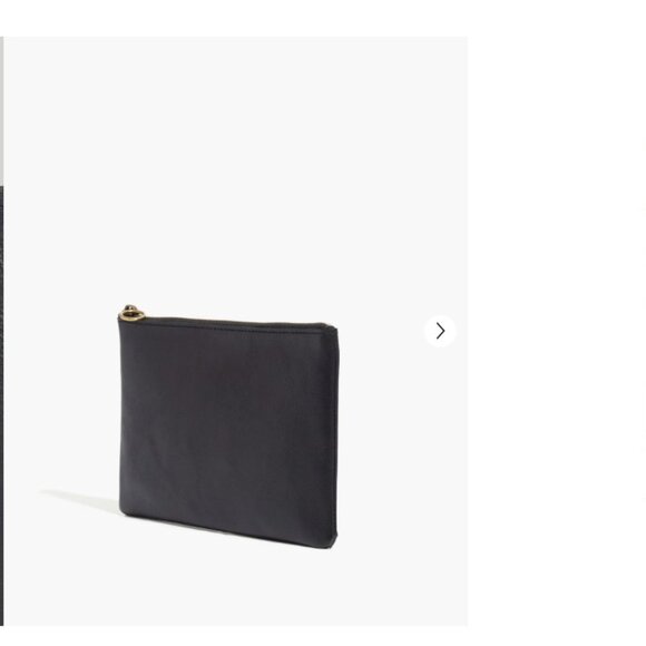 Madewell The Pouch Clutch Black Leather with Credit Cards pockets - Picture 2 of 8